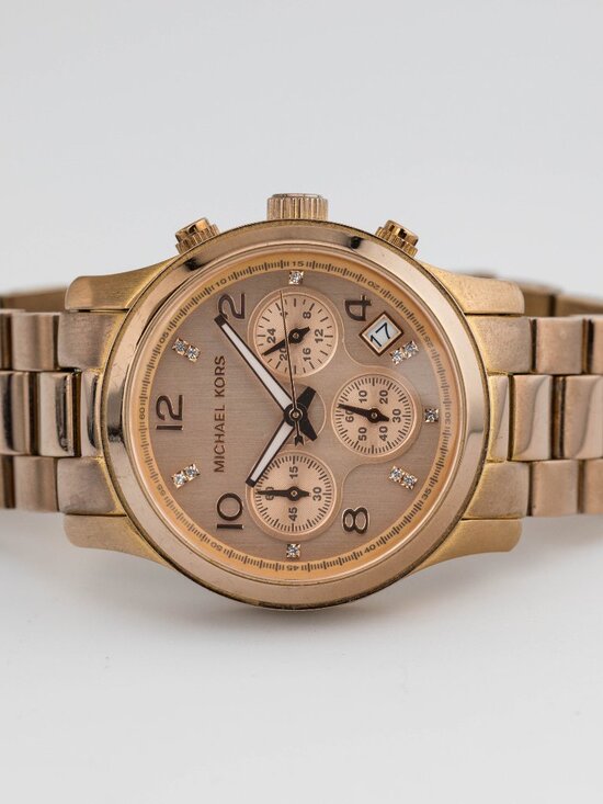 Michael Kors MK-5368 Chronograph Quartz Analog Women\'s Watch New Battery main image 6